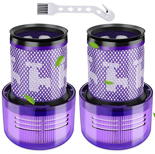 Rebirthcare 2 Pezzi V12 Filtro per Dy.son V12 Detect Slim Absolute Extra Pro Plus Motorhead Complete Total Clean Aspirapolvere, Parti di ricambio #DY-971517-01 (2*V12 Filtro)