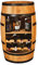 CREATIVE COOPER Weinschrank mit Regal und Weinliege - Retro Weinregal - 80 cm x 50 cm - Erlenholz Fassbar - Farbe Eiche