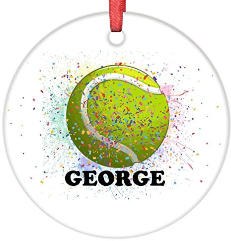 Christmas Ornaments Tennis Ball Christmas Decorations For Tree Realistic Sport Ball Personalized Christmas Ornaments 2022 Funny Souvenir Xmas Tree Hang Pendant Winter Exchange Gift 7,6 cm