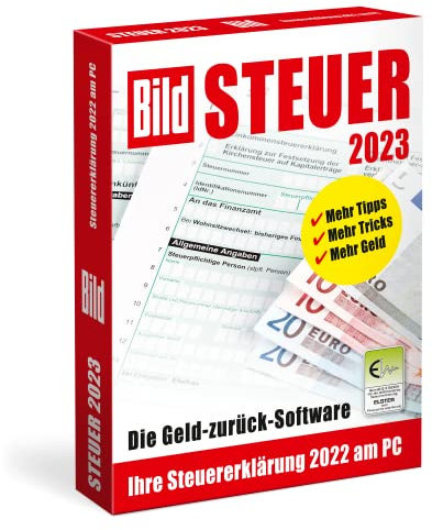 BILD Steuer 2023, Geld-zurück-Software für die Steuererklärung 2022, einfache Steuersoftware, Aktivierungscode per Mail für Windows 11, 10 und 8