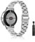 MiKoyi Armband Kompatibel mit Google Pixel Watch 3 41 mm / 2/1, Ersatzbänd Edelstahl Metall Armband Uhrenarmband Wasserdicht Verschleißfest Band für Google Pixel Watch 2, Silber