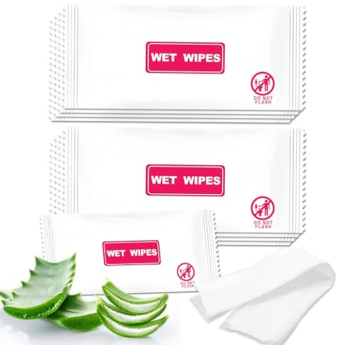 Pack of 500 Individually Wrapped Wet Wipes, Single Hand Wipes, Quickly Clean Hands, Wet Wipes for Homelessness, Perfect for Grilling