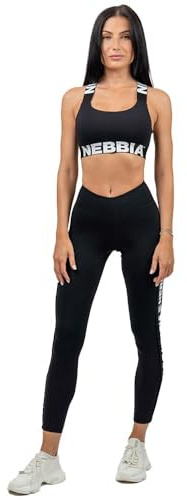 Nebbia Sporthose Damen - Scrunch Leggings mit Hohem Bund, Push Up Effekt und Blickdicht - Yogahose Damen Lang, Atmungsaktive Gym Leggings für Damen - Perfekt als Activewear für Damen Schwarz
