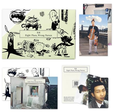 RM of BTS - 2nd Solo Album ['Right Place, Wrong Person'] (Weverse Albums ver) File Holder + Photobook + Postcard + Photocard + Userguide + QR Card + 2 Extra Photocards