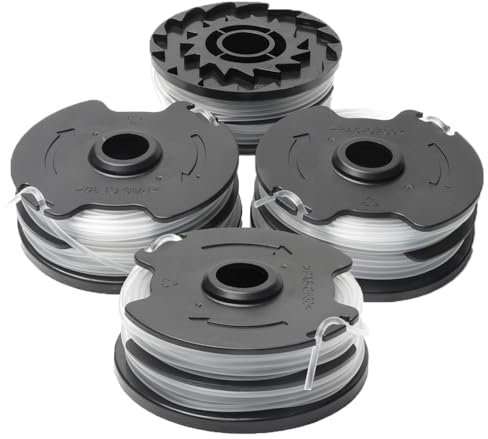 4 Piezas Recambios Desbrozadoras,Hilo Desbrozadora,Compatible con Parkside 20-Li A1/B1/B2/C3, PRT 50 A3, PRT 300 A1, PRT 550 A1/A3,para Cortar Césped, Jardín, Hilo de Corte para Jardin Hierba,
