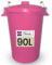 Neat. 90L Bin Coloured Large Plastic Bins, Heavy Duty Kitchen Bin with Metal Handle Dustbin with Lid For Easy Refusal, Garden Bin Indoor Outdoor Rubbish Waste or Storage of Animal Feed, Pink-1Pack