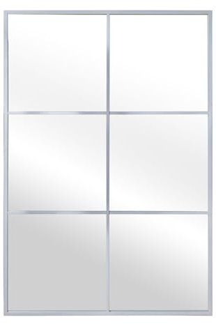 Alexandra House Living Espejo de Pared Blanco Metal Ventana 6 x 113 x 77 cm