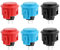 Create idea 6 Botones de Repuesto para Consola de Juegos Arcade Joystick de 30 Mm Compatible con Sanwa OBSN-30 OBSF-30 OBSC-30 (Negro Azul Y Rojo)