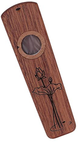 SEAFRONT Holz-Kazoo-Flöte, Holzmaterial, Einfach zu Spielendes Kazoo, für Gitarren- und Ukulele-Begleitung, Kompaktes Outdoor-Musikinstrument (Ebenholz)