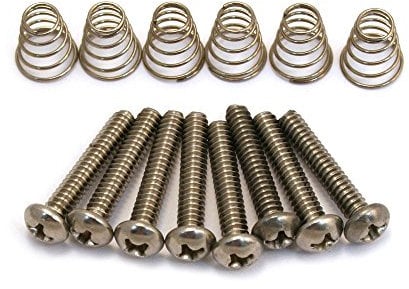 Allparts GS 0007-005 Pick Up Schrauben/Federn PU (8 Stück) Screws Strat