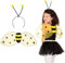 Boland 52852 - Set abeille miel, tiare et ailes, taille env. 63 x 25 cm, jaune-noir, bourdon, guêpe, serre-tête, accessoires, carnaval, fête à thème