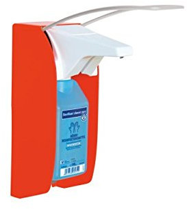 BODE-Eurospender 1 Plus in rot für 1000 ml, Desinfektionsmittelspender, Desinfektion Spender