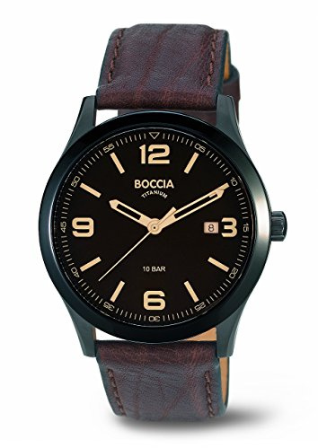 Boccia Herren-Armbanduhr XL Analog Quarz Leder 3624-02