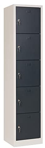 Schließfachschrank Schließfach Wertfachschrank Personalschrank Wertfach Spind 190 cm x 40 cm x 45 cm anthrazitgrau RAL 7016 **fertig montiert** Verschiedene Ausführungen