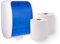 Blanc HYGIENIC Set: Handtuchrollenspender Autocut, Blanc Cosmos 2 Handtuchrollen Premium TAD - PRODUKTSET Farbe Blau/Weiß