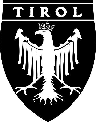 Autoaufkleber – Tirol – Österreich – Wappen – Adler – Inssbruck – Alpen // KFZ-Aufkleber – Wetterfest (Silber - 450 mm x 350 mm)