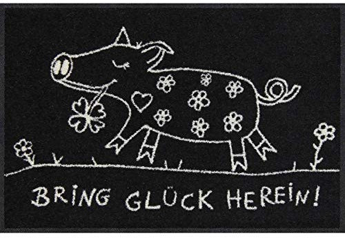 Salonloewe Bring GLÜCK HEREIN Fußmatte Wohnmatte 50 x 75 cm