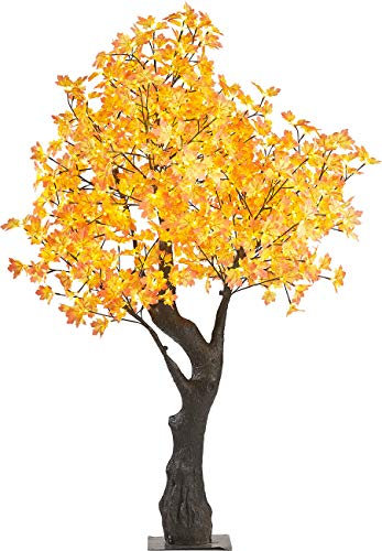 Luminea LED Baum: LED-Deko-Ahornbaum, 576 beleuchtete Herbstblättern, 200 cm, für innen (Beleuchteter Baum, Leuchtbäume, Weihnachtsbaumbeleuchtung)
