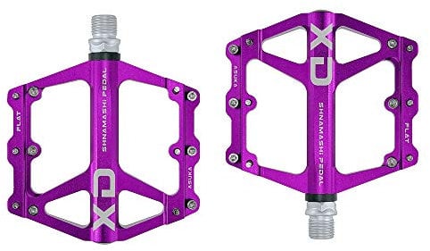 FrontStep General Aluminium Anti-Rutschpedale Leicht Fahrrad Pedale Mit Cr-Mo Stahlspindel Für MTB/Mountainbike Pedal/BMX Pedal (Violett)