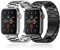 baklon 2-Pack Stainless Steel Strap Compatible with Apple Watch Strap 42mm(Series 3/2/1) 44mm 45mm 49mm 46mm, Compatible with iWatch Series Ultra/Ultra2/SE2/SE/10 9 8 7 6 5 4 3 2 1,Black Silver