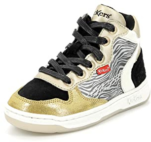 Kickers Kicklax Sneaker, Gelb Schwarz Zebra, 24 EU