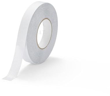 ACIT, Cinta adhesiva antideslizante, cinta de seguridad, cinta antideslizante adhesiva para barco, piscina, interior y exterior, cinta antideslizante impermeable no abrasiva (18,3 m x 25 mm, blanco)