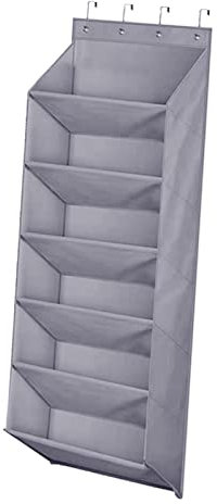 Milageto Hängendes Schuhregal Tür, Schuh-Organizer mit 6 tiefen Taschen, Schuhorganizer über die Tür, Hanging Storage Bag for Closet Door, Schuh Regal für Schrank Schlafsaal, 16 Paar