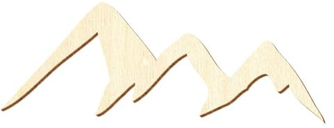 Holz Berg Mountain 1 - Deko Basteln 5-50cm, Größe:7cm, Pack mit:10 Stück