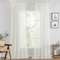 MIULEE Gardinen Vorhänge mit Kräuselband Vorhang Transparente Gardine aus Einfarbig Transparent Sheer Voile Wohnzimmer Luftig Dekoschal für Schlafzimmer 2er Set 225 x 140cm (H x B) Elfenbein