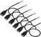 RUNCCI-YUN 6 Pcs USB A Female 2 Pin Panel Mount connector Cable,Solderable Mini USB connector cable, USB Jack pigtail cable for USB Equipment Installed or DIY Replace Repair (30 cm)