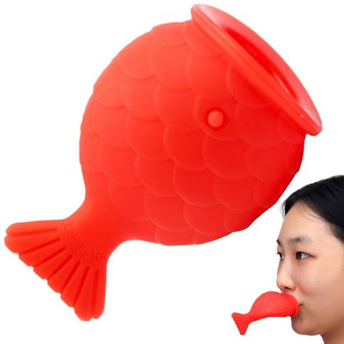 Lip Plumper Fischform-Lippenverstärker, Lippen Sauger Booster, Tragbares Handgroßes Silikoninstrument Mit Lippenpraller Lippenfüller, Lippen-Mund-Schönheit Für Den Täglichen Gebrauch Mit Sexy Lippen
