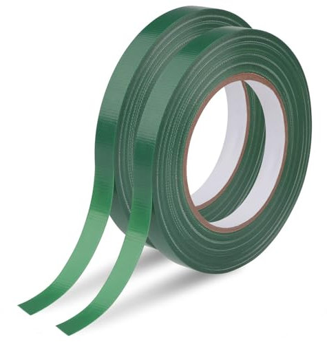 2 Pcs Green Floral Tape 0.25 Waterproof Florist Tape Flower Wrap Adhesive Tapes Flower Stem Wrap Tapes Wedding Bouquet for Fresh Flower Bouquet Wrap Flower Arrangements Crafts, 98Ft/33Yd/Roll