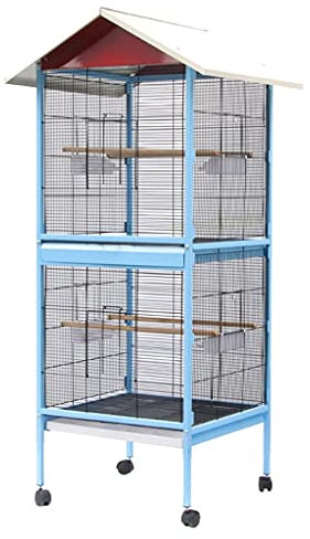 DFGHNBVC Vogelkäfig, Papageienkäfig, Vogelschwarmkäfig, Großer, Luxuriöser Vogelkäfig Aus Schmiedeeisen, Kann Geschichtet Werden, Für Vogelschwärme, Sittiche, Kanarienvögel, Haustierbedarf