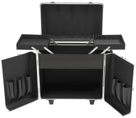 Loobiiny Mobiler FußPflegekoffer,AbschließBarer Kosmetikkoffer Friseurkoffer Trolley,46 * 29 * 42cm Werkzeugkasten FüR FußPflegedienst,Multikoffer Schminkkasten