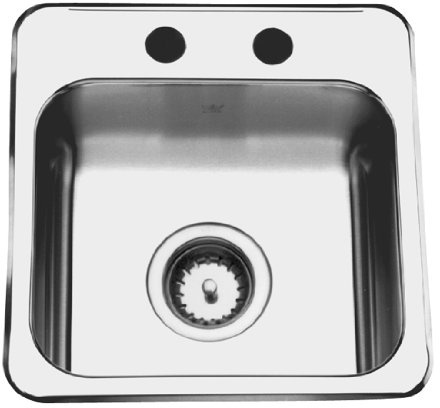 Kindred QSL15156N2 2 Hole Self-Rimming Bar Sink