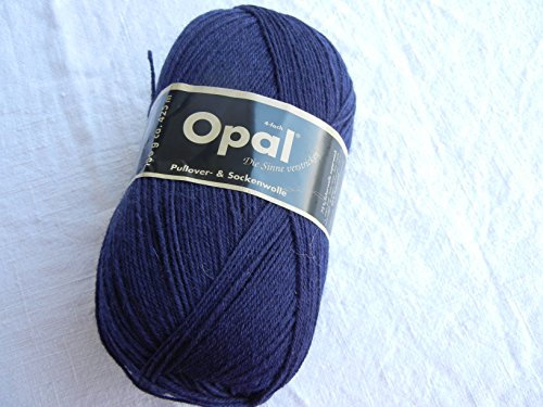 Opal uni 4-fach - 5190 marine - 100g Sockenwolle