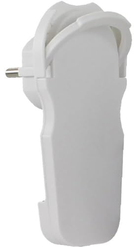 REV Winkelstecker, Schutzkontakt Flachstecker, nur 8mm Stärke, 3680W, weiss