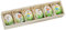 Schöne Natur-Ostereier bemalt - 6 teiliges Set zum Hängen - Ø4cm H6cm (Hasenschule)