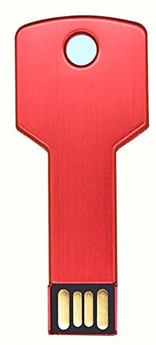 PENDRIVE USB metal llave 32 64 GB 128 GB llavero memoria externa impermeable PC Laptop Notebook coche A002 (32 GB, rojo)