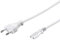 PremiumCord kpspm5w Stromkabel 230V 5m, Stromkabel mit Eurostecker an Euro Doppelbuchse C7 2-polig, IEC 320, gerade, Farbe weiß