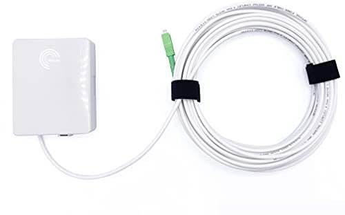 Elfcam - 10 Mètres Cable Fibre Optique Renforcé SC/APC à SC/APC Simplex Monomode (Diamètre: 4,0mm), Equipé d'une PTO, Rallonge Utilisée pour Déplacer le Boîtier Fibre, Sans la Moindre Perte de Débit