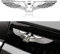 1 x 3D-Tier-Auto-Dekoration, Metall, Adler, selbstklebend, Auto-Emblem, Aufkleber für universelle Autos, Motorrad, Fahrrad, Auto, Styling, dekoratives Zubehör (Silber/Groß)