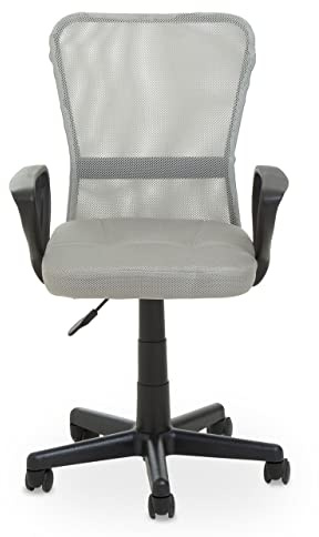 Premier Housewares Stratford Light Grey Office Chair, Computer Chair Set For Your Living Room And Outdoors/Office Reclining Desk Chair W57 X D51 X H98cm.