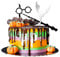 Gyufise 4Pc Acrylic Wizard Happy Birthday Cake Topper Kits Harry P Inspired Cake Pick Decorations for Wizard Theme Birthday Party Supplies