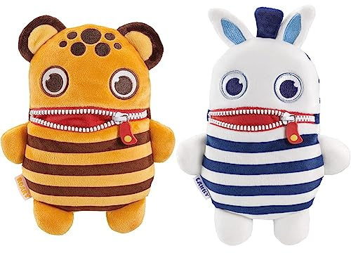 Schmidt Spiele 42542 Sorgenfresser Roary, 18 cm, Zoo Babies Edition & 42543 Sorgenfresser Lanky, 18 cm, Zoo Babies Edition