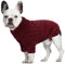 LiebeDD Hundepullover Weihnachten - Winter Warm Weihnachtspullover Hund mit Geschirrloch Dackel Pullover Strick Hundepulli für Kleine Mittelgroße Grosse Hunde Dog Sweater (Burgunderrot M)