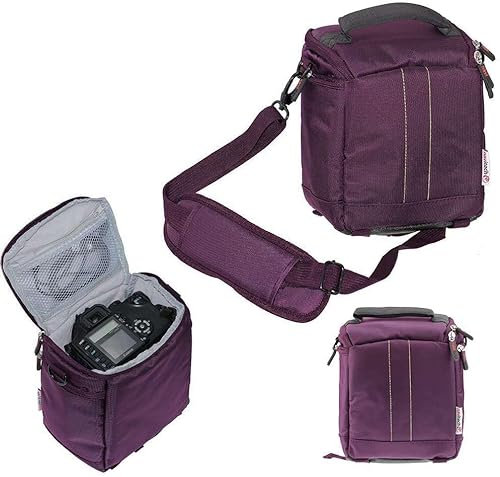 Navitech Etui De Transport pour Appareil Photo Violet Et Sac De Voyage - Compatible avec Le Nikon Coolpix P950 Caméra Numérique