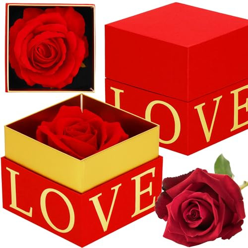 SPRINGOS Rosenbox Ewige Rose Geschenk für Valentinstag