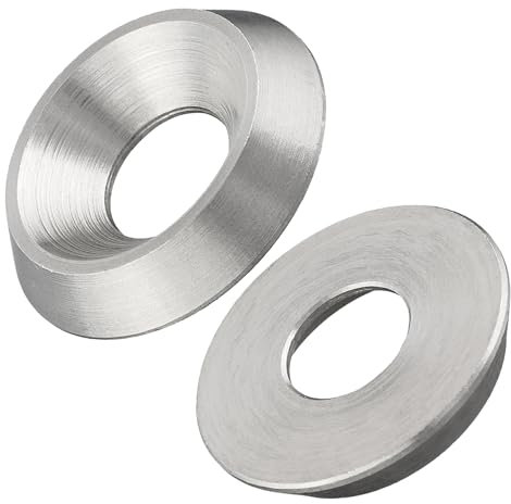 Rosette tornite in materiale solido, in acciaio inox A2/V2A, per viti a testa svasata, con omologazione ETA, rondelle decorative, rondelle (M5, 5 pezzi)