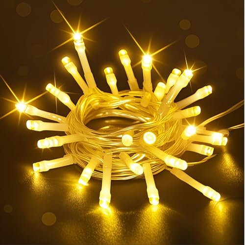 Lichterkette Außen Batterie Timer, 3 Meter 20LED Lichterkette Weihnachten mit 6 Stunden Timer, Wasserdicht Lichterkette für Innen, Weihnachten, Party, Zimmer, Hochzeit, Beleuchtung Deko, Warmweiß